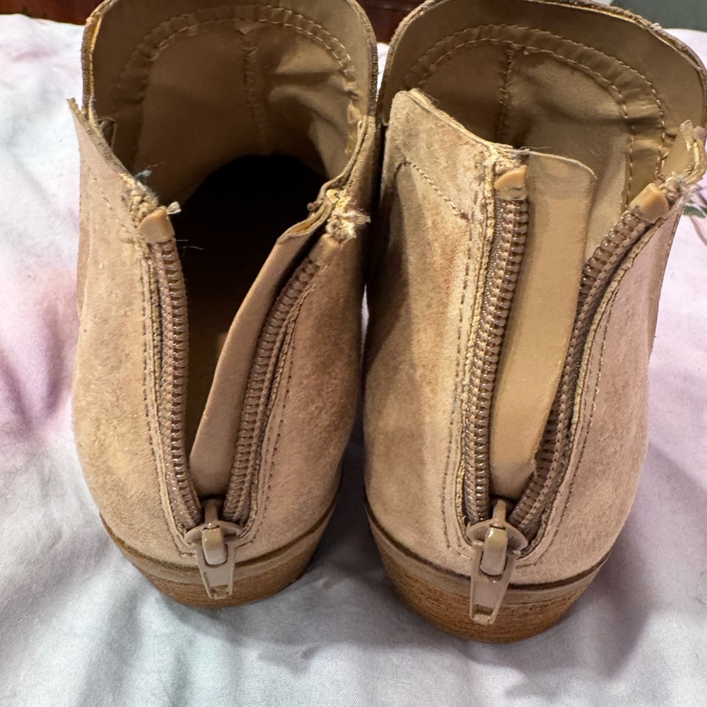 Tan Suede Ankle Boots - Picture 3 of 10